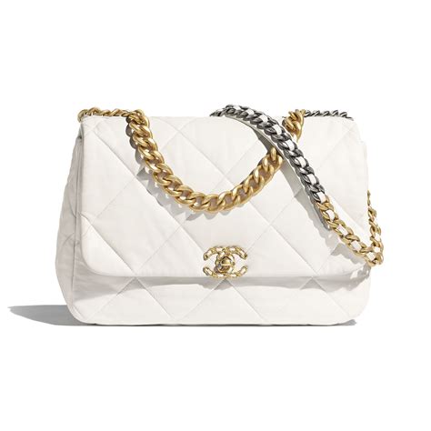 white chanel 19 bag|Chanel 19 bag large.